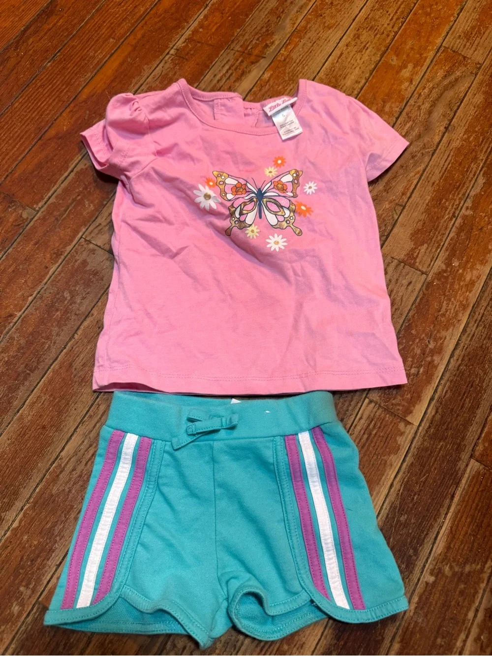 Girls Colorful Mix Tee & Set - Purple, Pink, Blue, Green, White size 5, 6